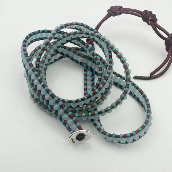 Chan Luu Leather Wrap Bracelet Designer Jewelry Boho Bohemian Sterling Silver - Picture 7 of 7